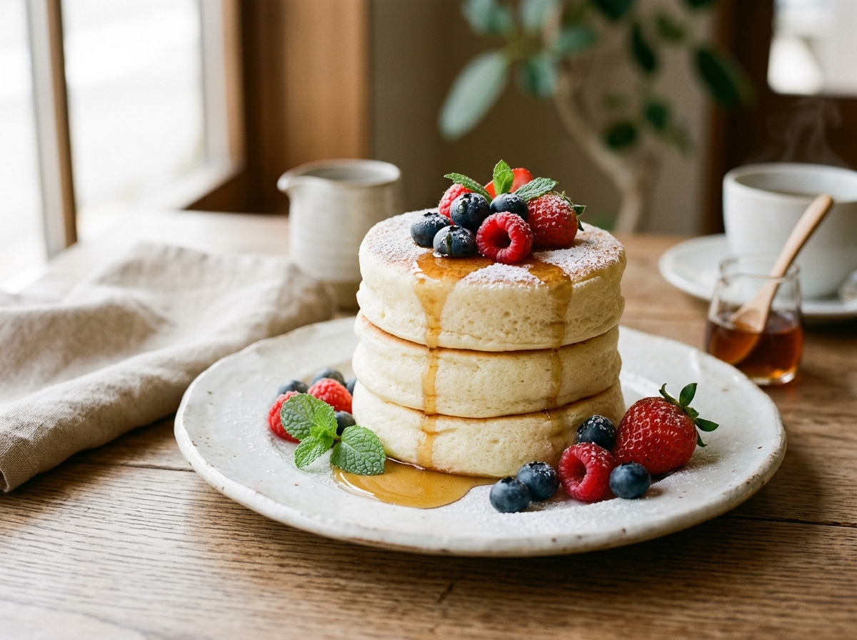 Fluffy Japanese soufflé pancakes
